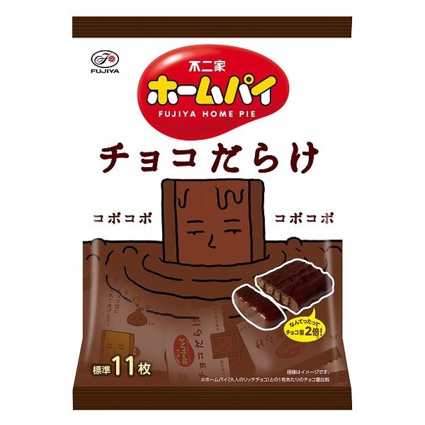 ホームパイチョコだらけミドルＰ 4902555272375 121g×18個 不二家（直送品）