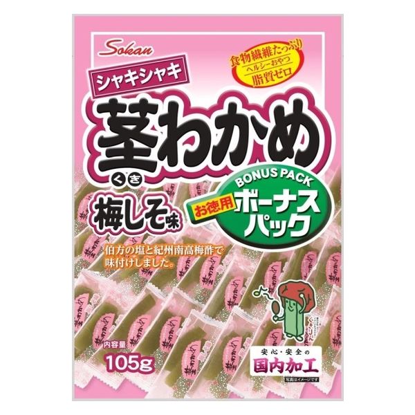 壮関 ボーナスパック　茎わかめ　梅しそ味 4941983021643 105g×12個（直送品）