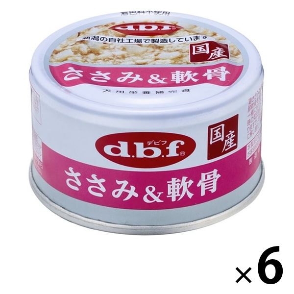 デビフ ささみ＆軟骨 国産 85g 6缶 ドッグフード 犬 ウェット 缶詰