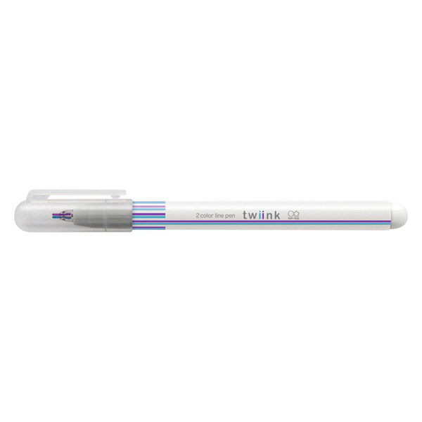 サンスター文具 2色線ペン twiink(ツインク)ライトブルー×バイオレット S4539923 10本（直送品）