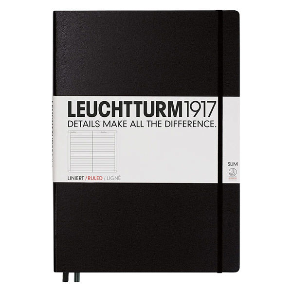 LEUCHTTURM1917 ロイヒトトゥルム 334917 ノートA4 横罫 ブラック 334917 1冊（直送品）