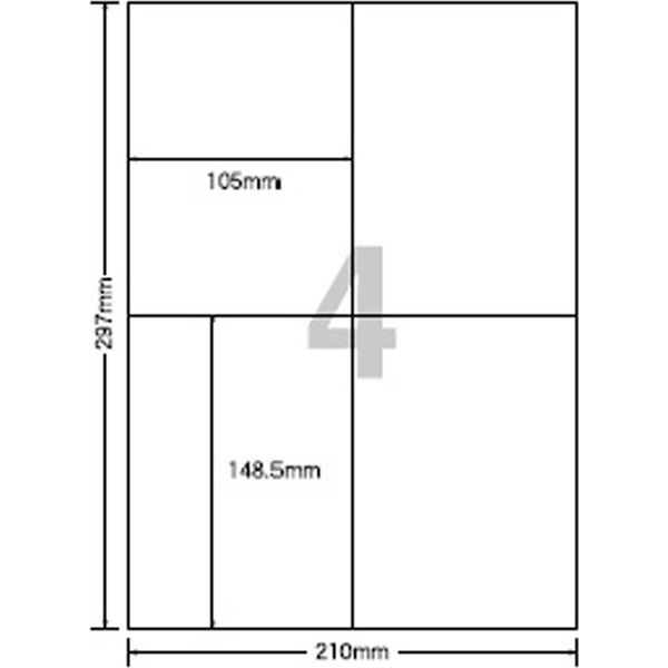 シモジマ PSYA4-04 オンデマンド用ユポ　面付4面　1箱（500シート）（直送品）