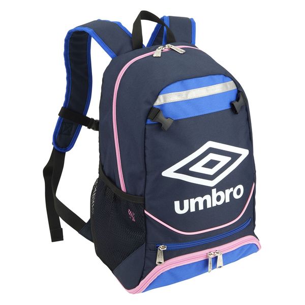 UMBRO（アンブロ） サッカー リュック ジュニアフットボールバックパック F ネイビー×ピンク UJS1200J 1個（直送品）