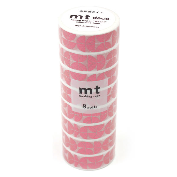 mt マスキングテープ 8P（8巻セット） 高輝度 半円[幅15mm×7m
