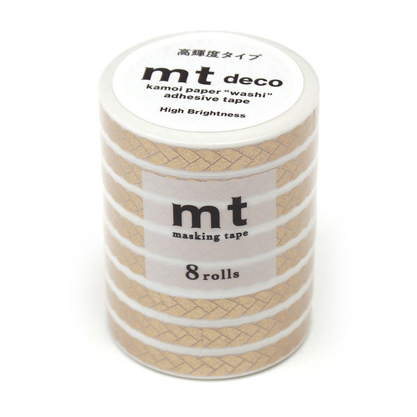 mt マスキングテープ 8P（8巻セット） 高輝度 三つ編み[幅7mm×7m