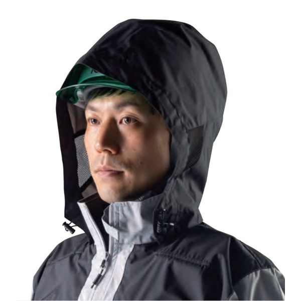 エヌ・エス・ピー 脱着フード ブラック ヘルメットタイプ NZ-HOOD1-2 1着（直送品）