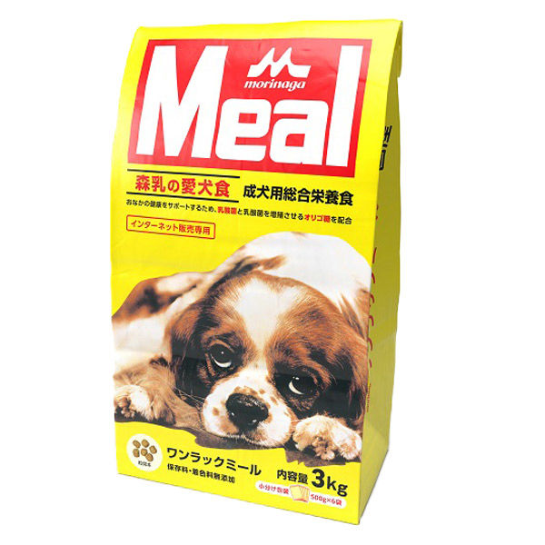 ワンラックミール 成犬用 総合栄養食 国産 3kg（500g×6袋）1袋 森乳サンワールド ドッグフード 犬 ドライ
