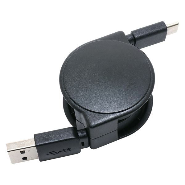 USB Type-Cケーブル 0.8m コード巻き取り USB3.2Gen2 USB（A）[オス