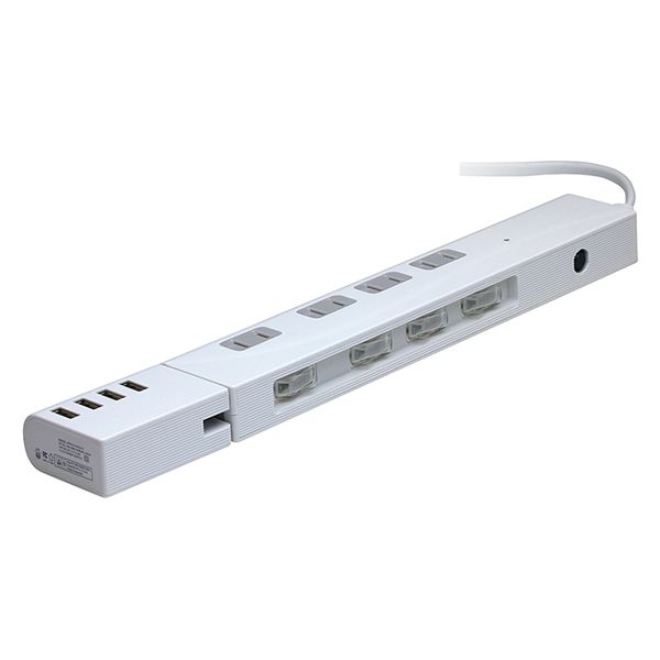 多機能型USB給電機能付きマルチタップ「Unitap」 PPS-UTAP8WH 1台 プリンストン（直送品）