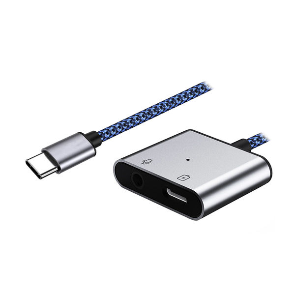 USB Type-C オーディオ変換 PD60W給電 3.5mm イヤホンジャック 変換アダプタ USBハブ ドック 1個 - アスクル