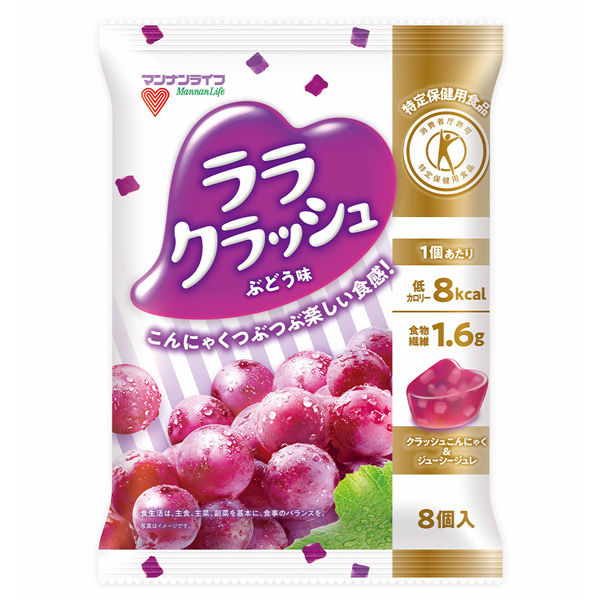 マンナンライフ 蒟蒻畑ララクラッシュぶどう味 24ｇ×8個×12個