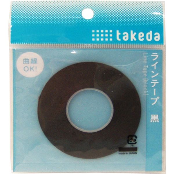 TTC ラインテープ 1.5mm 黒 25-1630 1個