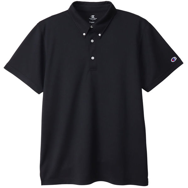 Champion(チャンピオン) ボタンダウン 半袖ポロシャツ 3XL ブラック C3XS397 1枚（直送品）