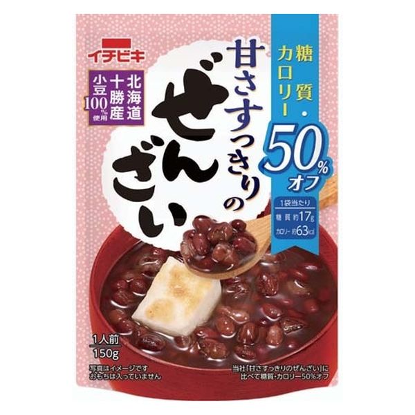 イチビキ 甘さすっきりの糖質カロリー５０％オフ ぜんざい 150g x10 4901011600486（直送品）