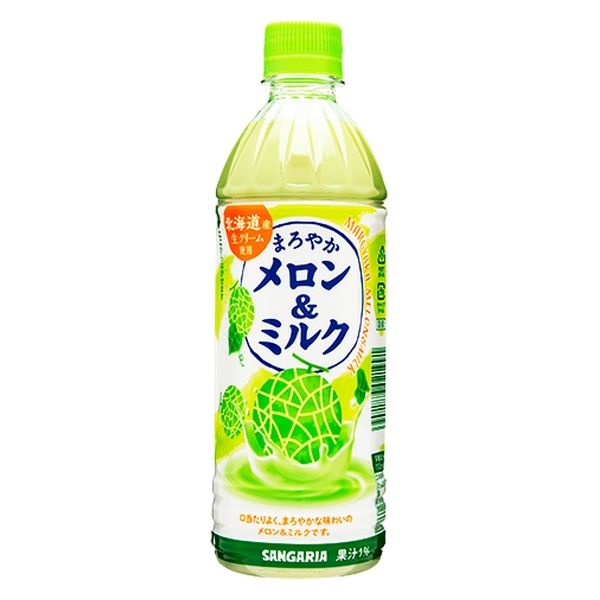 サンガリア まろやかメロン&ミルクペット 500ml x24