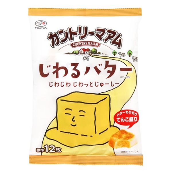 不二家 不二家 カントリーマアムじわバターミドル 117g x18 4902555273594（直送品）