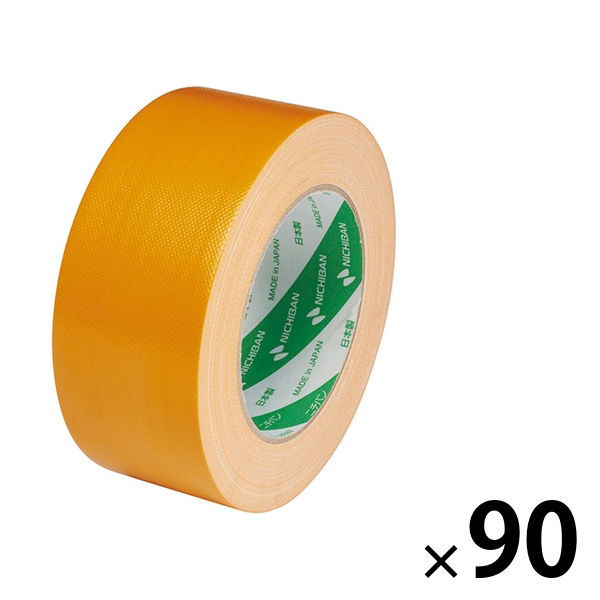【ガムテープ】 カラー布粘着テープ No.102N 0.30mm厚 橙 幅50mm×長さ25m ニチバン 1セット（90巻入）