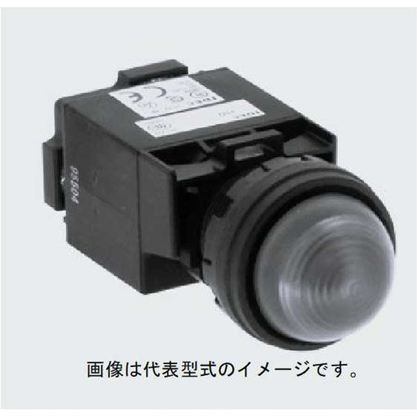 IDEC φ22HWシリーズパイロットライト突形LED照光AC200/220V HW1P-2M2G 1個（直送品）