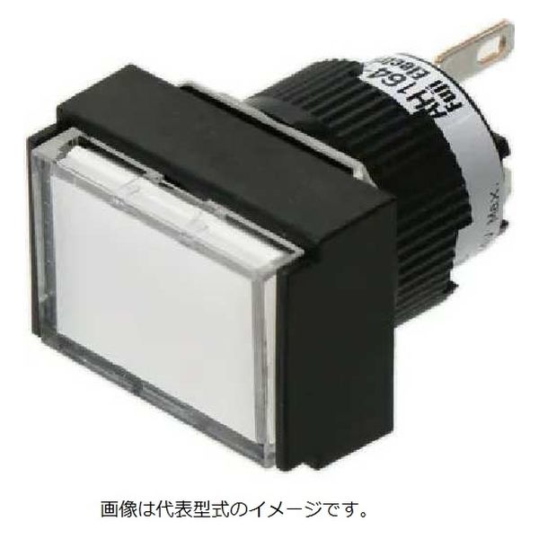 富士電機 φ16 AH164シリーズ 表示灯 白 長角平形 DC24V　AH164-ZTWE3　1台（直送品）