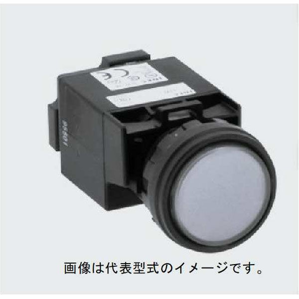 IDEC φ22HWシリーズパイロットライト丸平形記名式LED照光AC200/220V HW1P-1M2G 1個（直送品）