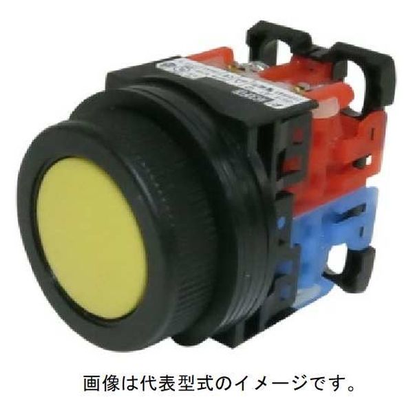 富士電機 φ30 AR30シリーズ 平形押しボタンスイッチ 黄 丸フレーム1a1b AR30F0R-11Y 1台（直送品） - アスクル