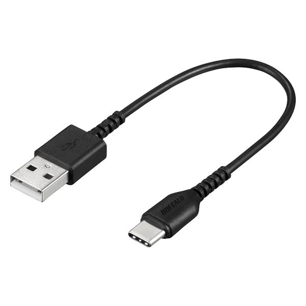 バッファロー（サプライ） ＵＳＢ２．０ケーブル（ＴｙｐｅーＡ　ｔｏ　ＴｙｐｅーＣ）　０．１ｍ　ブラック BSMPCAC101BK 1台（直送品）