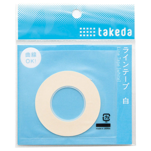 TTC ラインテープ 1.0mm幅 16m巻 白 25-1750 1セット（2個