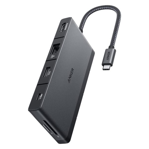 Anker 547 USB-C ハブ (7-in-2, for MacBook) Thunderbolt 4 100W USB PD対応 4K HDMIポート microSD & SDカードスロット 5Gbps