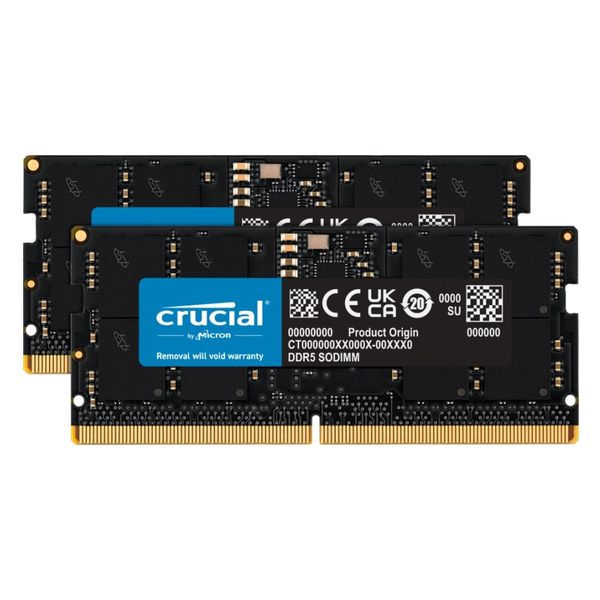crucial 32GB Kit(2x16GB)DDR5-5600 SODIMM CL46(16Gbit