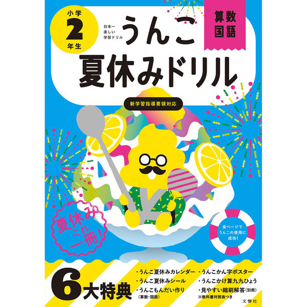 文響社 うんこ夏休みドリル 小学２年生 1255 1冊（直送品） - アスクル