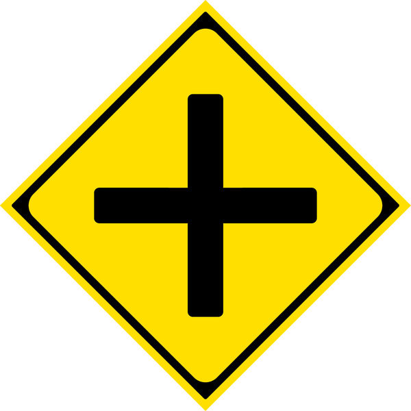 グリーンクロス 警戒標識 Ｍ２０１ーＡ 十形道路交差点あり マグネット