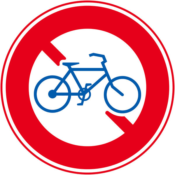 道路標識　交通標識　自転車禁止　看板　サイン 自転車乗り入れ禁止 ピクトサイン H200×W200mm ピクトグラム