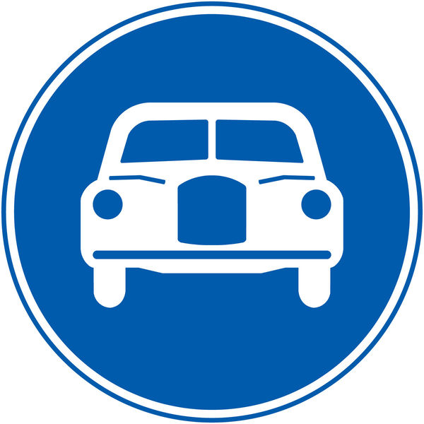 グリーンクロス 規制標識　Ｓ３２５　自動車専用　ステッカーφ６００　1枚（直送品）