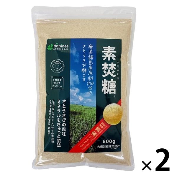 素焚糖 600g 2袋 さとうきび糖 奄美諸島産原料 チャック付き袋 大東製糖  砂糖