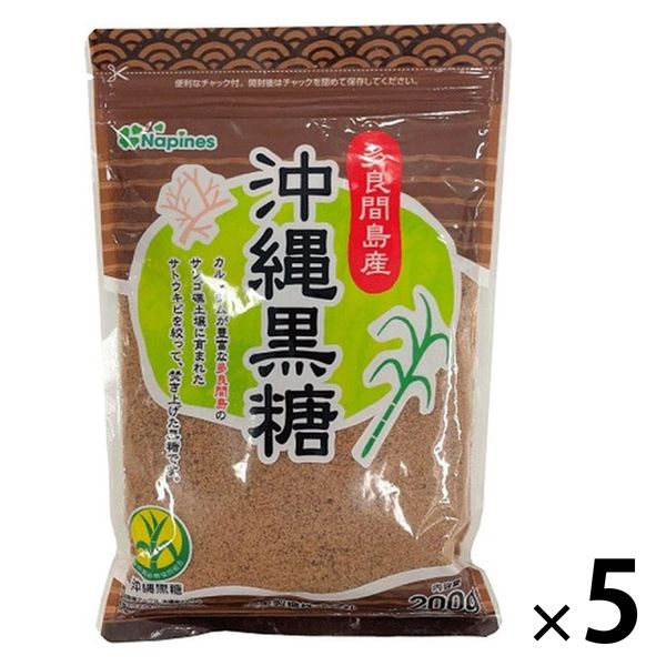 沖縄黒糖 200g 5袋 多良間島産 大東製糖  チャック付き袋