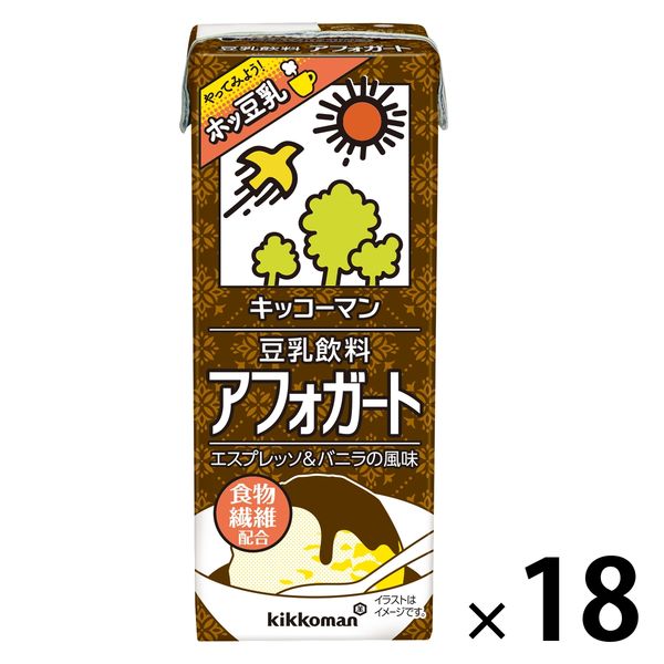 キッコーマンソイフーズ 豆乳飲料 アフォガート 200ml 1箱（18本入）
