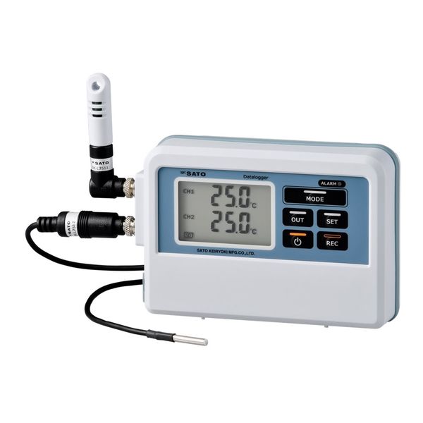 佐藤計量器製作所 2ch温度ロガーSK-L751 指示計（1台）、分離型サーミスタセンサ（2本） 8810-00，8810-02（直送品）
