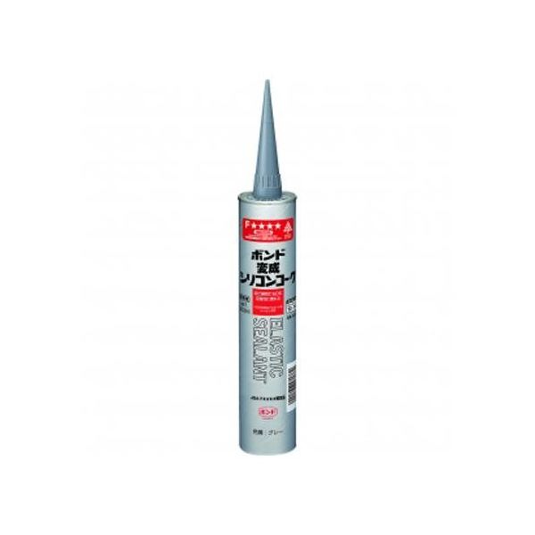 エスコ 333ml 変成シリコンコーク(グレー/10本) EA930AE-4 1セット（直送品）