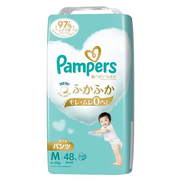 パンパース おむつ パンツ たっち Mサイズ（6～12kg）1パック（48枚入）肌へのいちばん スーパージャンボ P&G