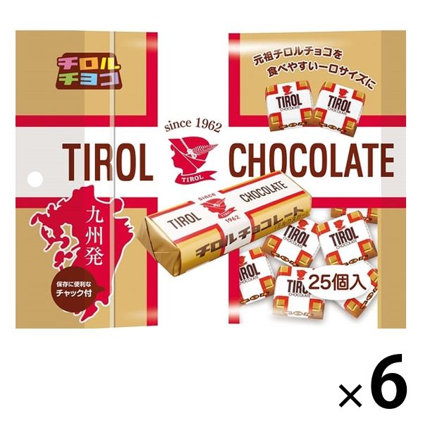 【ワゴンセール】チロルチョコ〈ミルクヌガーパック〉 6袋 チロルチョコ チョコレート 個包装