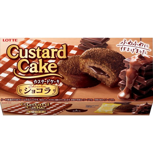 【アウトレット】カスタードケーキ＜ショコラ＞ 3個 ロッテ チョコレート