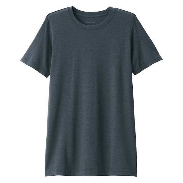 【メンズ】無印良品 あったか綿 クルーネック半袖Tシャツ 紳士 M ダークグレー 良品計画