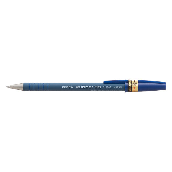 ゼブラ ラバー80ボールペン 青 R-8000-BL 1セット（10本） - アスクル