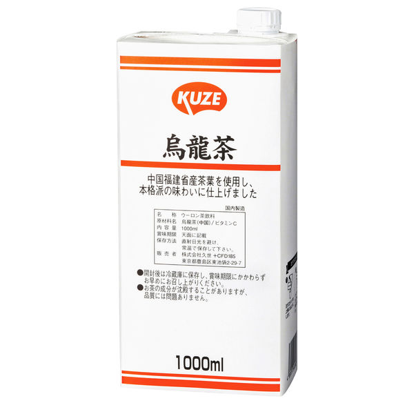 ＫＵＺＥ 業務用　烏龍茶　1ケース　1L×6（直送品）