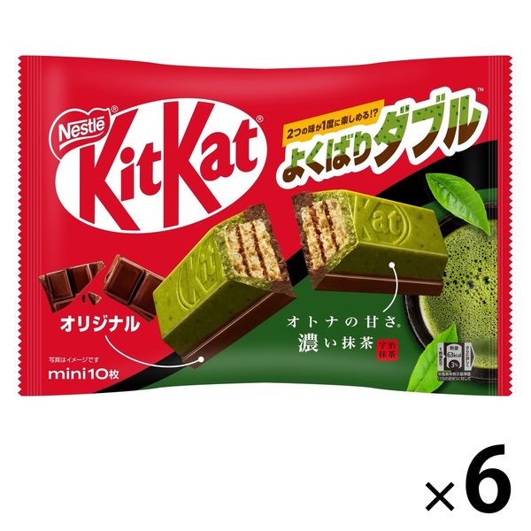 キットカット ミニ よくばりダブルオトナの甘さ濃い抹茶 オリジナル 10枚入 6袋 ネスレ日本 チョコレート 個包装