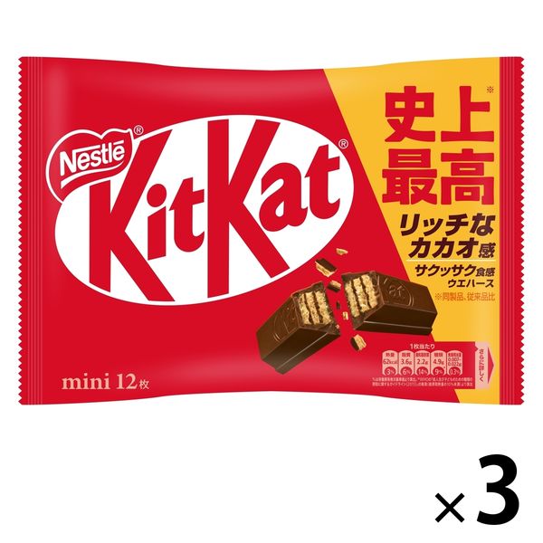 キットカット ミニ 12枚入 3袋 ネスレ日本 チョコレート 個包装