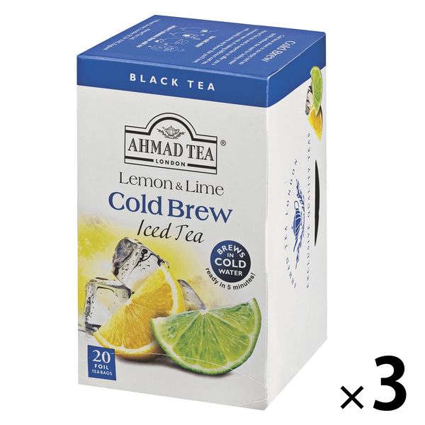 アーマッド AHMAD TEA（アーマッドティー） コールドブリュー ティーバッグ レモンライム 3箱（20バッグ入×3）