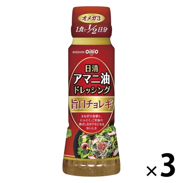 日清アマニ油ドレッシング 旨口チョレギ 160ml 3個 日清オイリオ