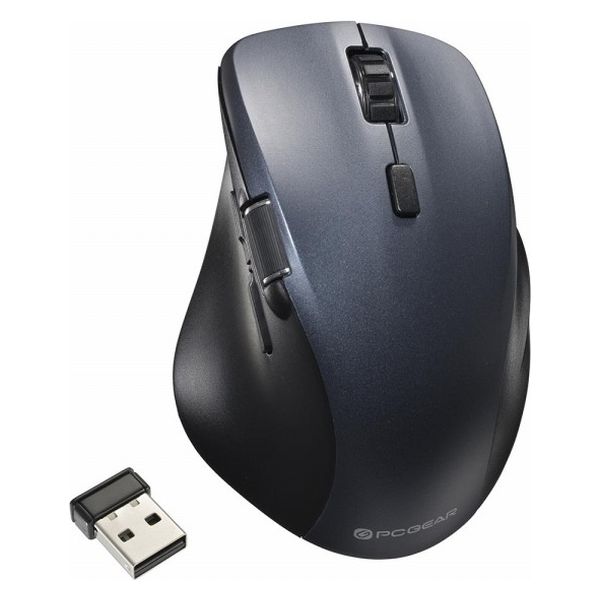 オーム電機 PCGEAR静音ワイヤレスマウス グレーMサイズ 01-3599