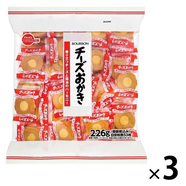 チーズおかき226g 1セット（1袋×3） ブルボン 大袋 個包装